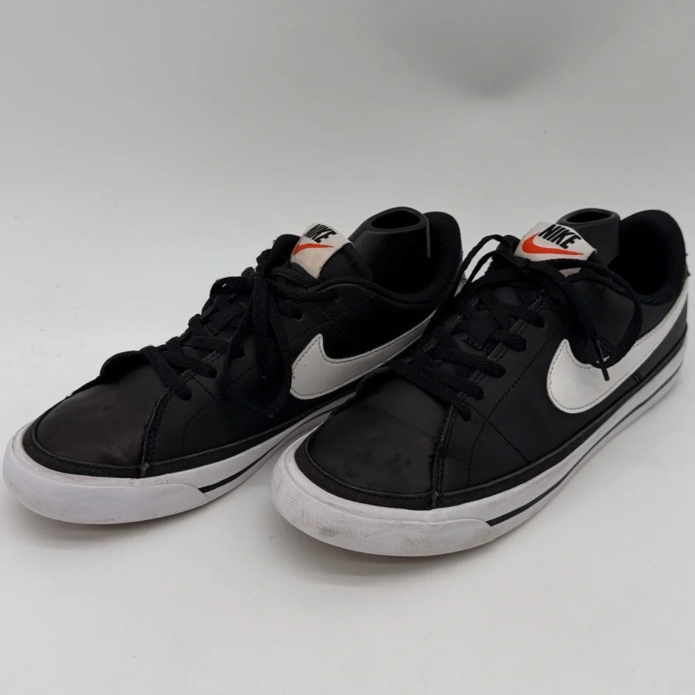 Nike Boys Court Legacy DA5380-002 Black Casual Leather Shoes Sneakers Size 6Y